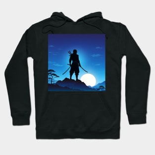 Ninja in the night with moon Hoodie